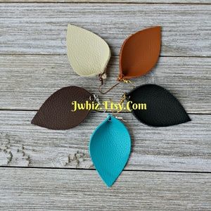 Joanna Gaines Inspired Leather Leaf Earrings